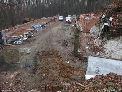 Stavba nové provozní budovy Javoříčských jeskyní