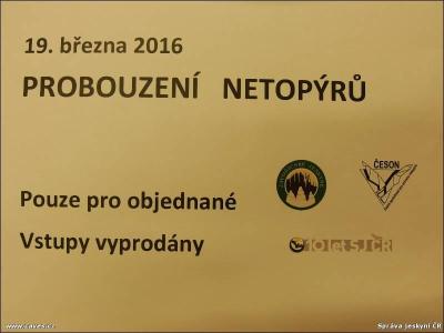 Probouzení netopýrů v Javoříčku, 19. 3. 2016
